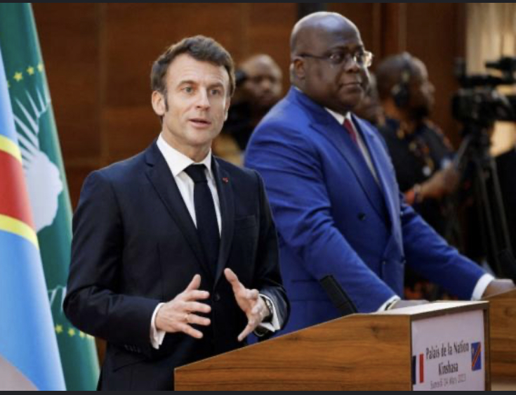 Primera visita desde 2008 de un Presidente francés : Emmanuel Macron visita la República Democrática del Congo.